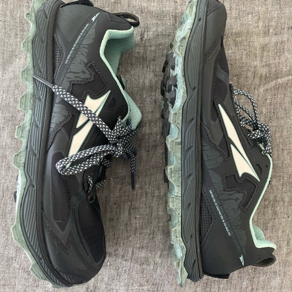 Worn once, Altra Lone Peak Trail Running Shoes